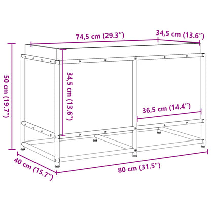 vidaXL Pflanzkübel Wachsbraun 80x40x50 cm Massivholz Kiefer