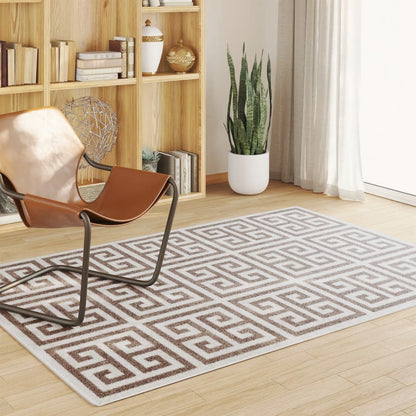 vidaXL Teppich Kurzflor Mehrfarbig 160x230 cm Rutschfest