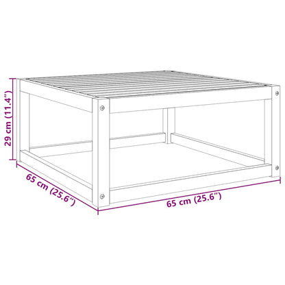 vidaXL Table de jardin 65x65x29 cm Bois d'acacia massif