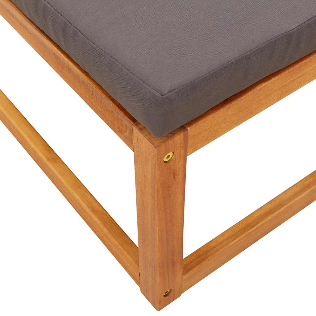 vidaXL Ensemble de canapés de jardin 3 pcs avec coussins, bois d'acacia et corde