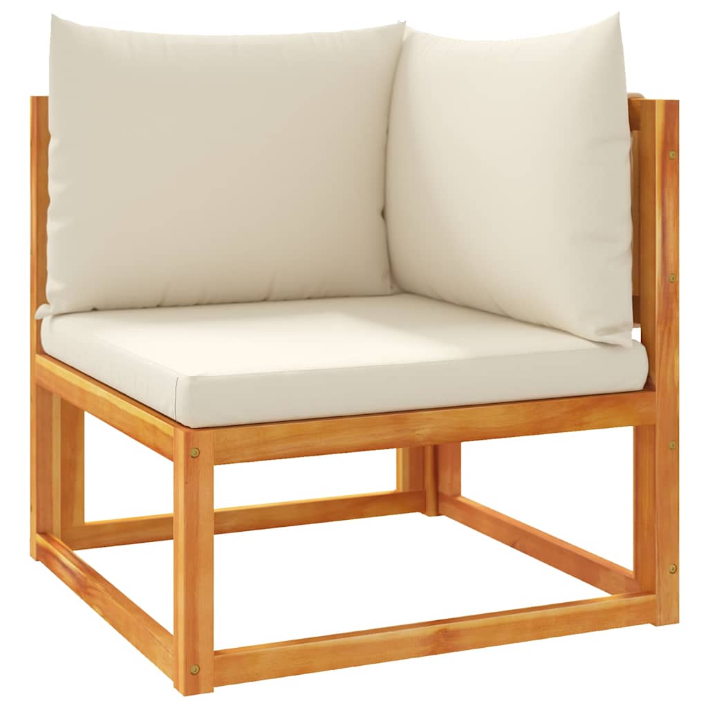vidaXL Gartensofa-Ecke mit Kissen Holz Akazie & Seil