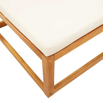 vidaXL 3-tlg. Gartensofa-Set mit Kissen Holz Akazie & Seil