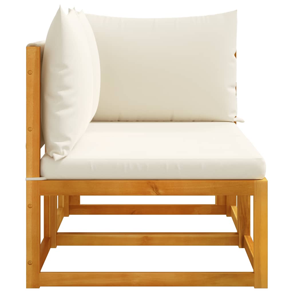 vidaXL Gartensofa mit Kissen 2-Sitzer Holz Akazie & Seil