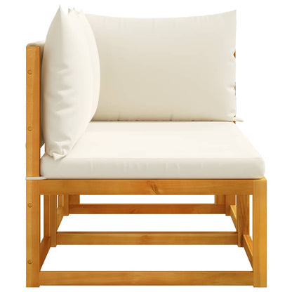 vidaXL Gartensofa mit Kissen 2-Sitzer Holz Akazie & Seil