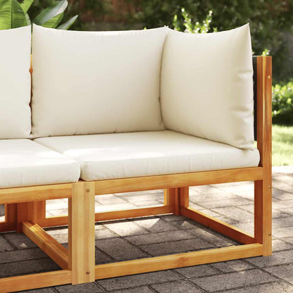 vidaXL Gartensofa-Ecke mit Kissen Holz Akazie & Rattan