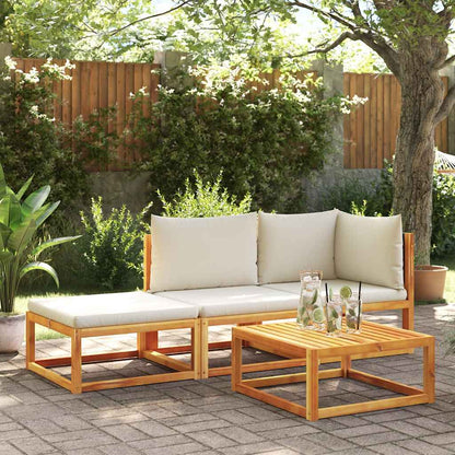 vidaXL Canapé de jardin 2 places avec coussins Bois d'acacia et rotin