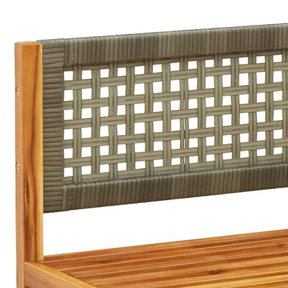 vidaXL Canapé d'angle de jardin avec coussins, bois d'acacia et rotin