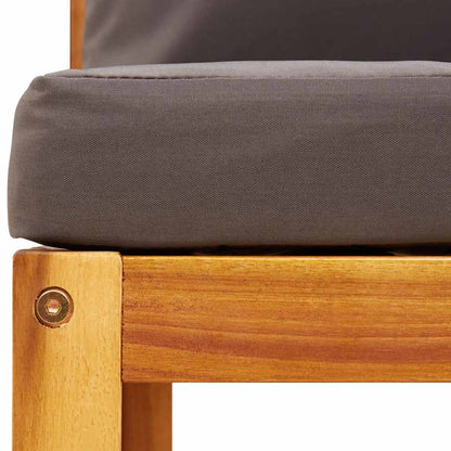 vidaXL Canapé d'angle de jardin avec coussins, bois d'acacia et rotin