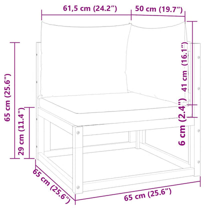 vidaXL Canapé d'angle de jardin avec coussins, bois d'acacia et rotin