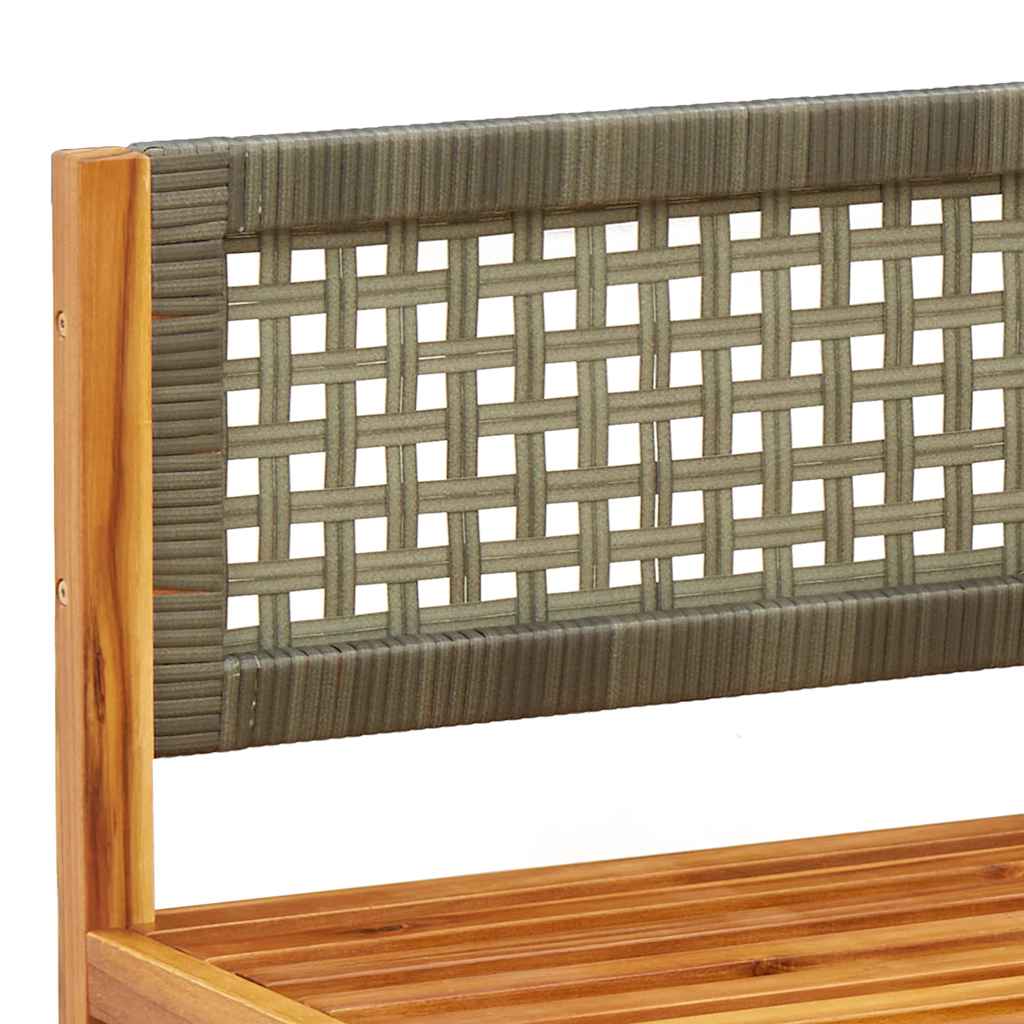 vidaXL 3-tlg. Gartensofa-Set mit Kissen Holz Akazie & Rattan