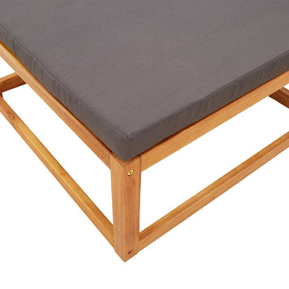 vidaXL 3-tlg. Gartensofa-Set mit Kissen Holz Akazie & Rattan