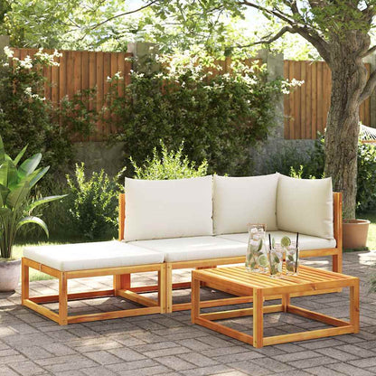 vidaXL Canapé de jardin 2 places avec coussins en bois d'acacia et rotin