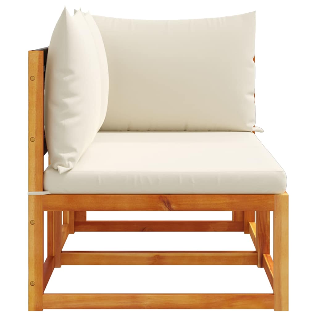 vidaXL Canapé de jardin 2 places avec coussins en bois d'acacia et rotin