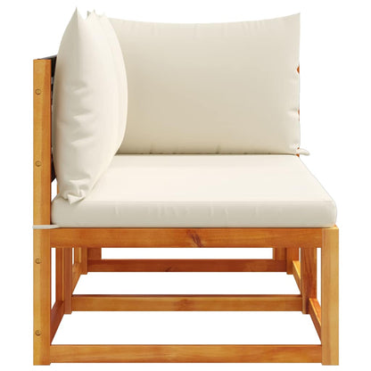 vidaXL Canapé de jardin 2 places avec coussins en bois d'acacia et rotin
