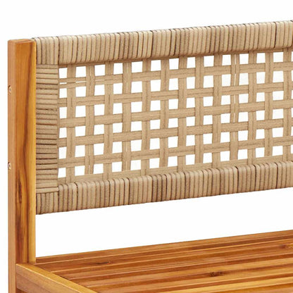 vidaXL Canapé de jardin 2 places avec coussins en bois d'acacia et rotin