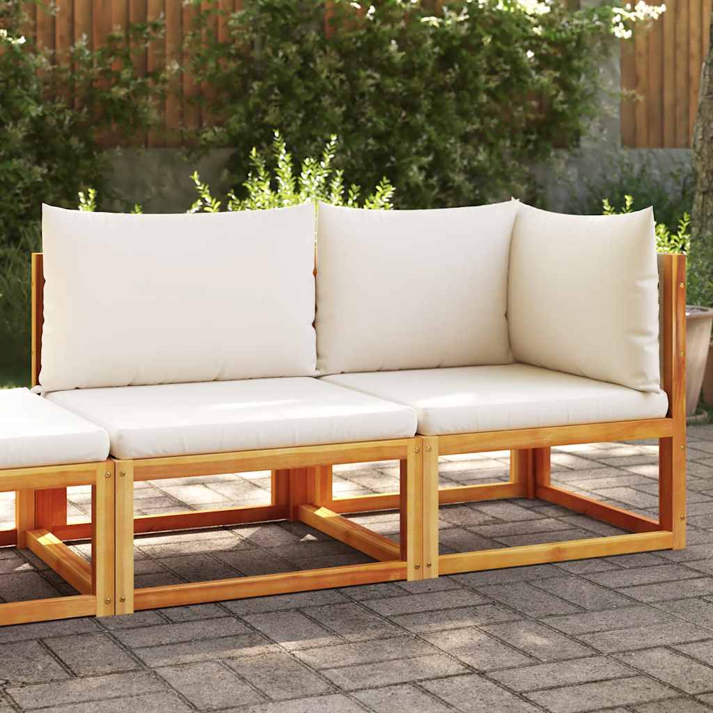 vidaXL Canapé de jardin 2 places avec coussins en bois d'acacia et rotin