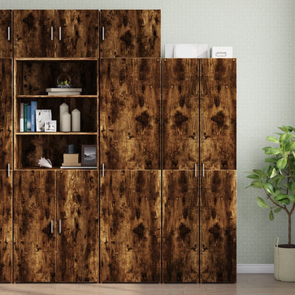 vidaXL Armoire murale chêne fumé 50x42,5x40 cm bois d'ingénierie