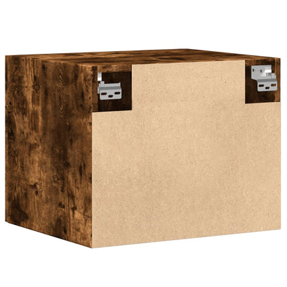 vidaXL Armoire murale chêne fumé 50x42,5x40 cm bois d'ingénierie