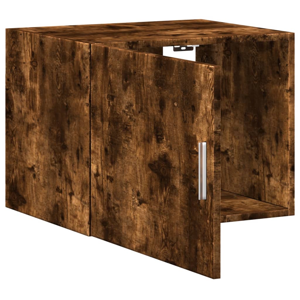 vidaXL Armoire murale chêne fumé 50x42,5x40 cm bois d'ingénierie