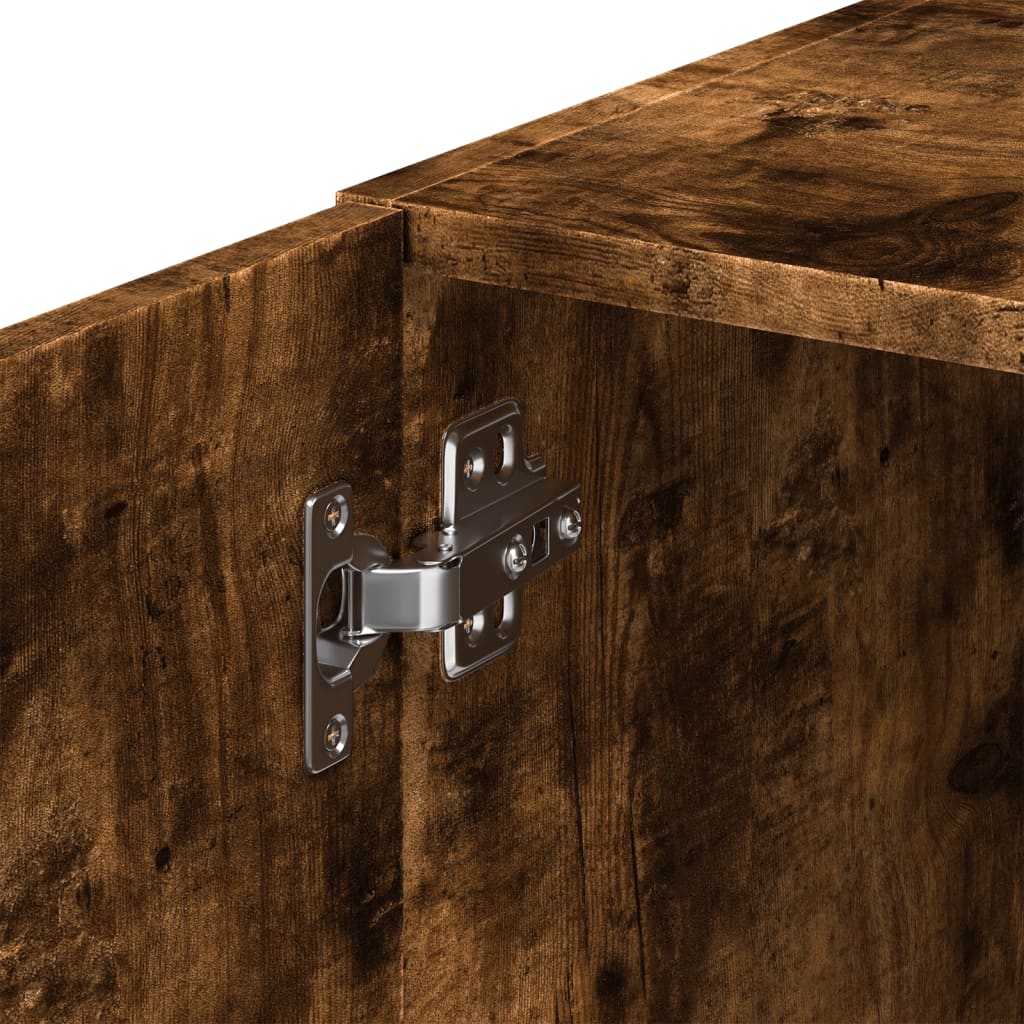 vidaXL Armoire murale chêne fumé 50x42,5x40 cm bois d'ingénierie