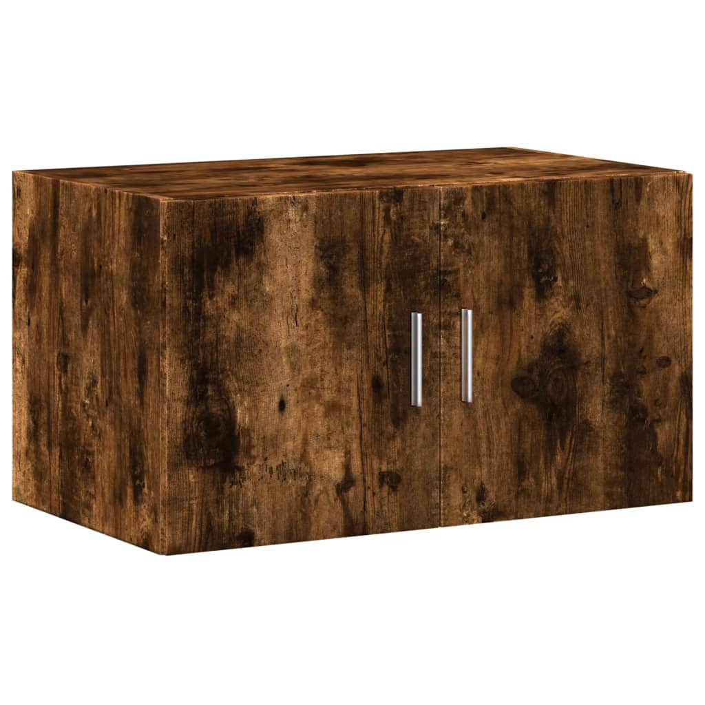 vidaXL Armoire haute chêne fumé 70x42,5x225 cm bois d'ingénierie