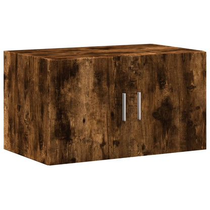 vidaXL Armoire haute chêne fumé 70x42,5x225 cm bois d'ingénierie