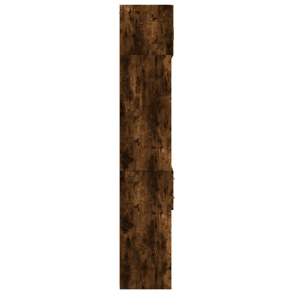 vidaXL Armoire haute chêne fumé 70x42,5x225 cm bois d'ingénierie