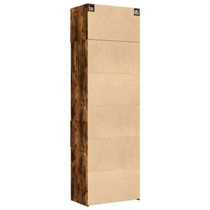 vidaXL Armoire haute chêne fumé 70x42,5x225 cm bois d'ingénierie