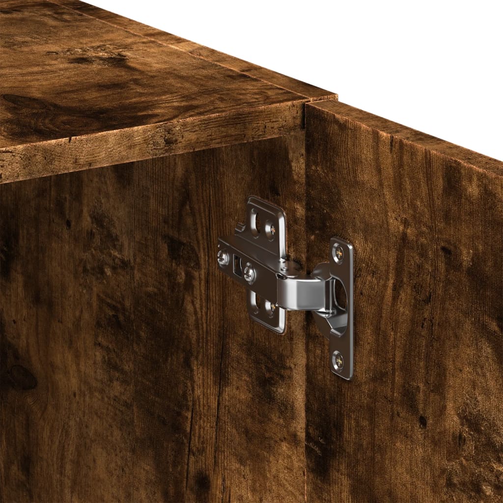 vidaXL Armoire haute chêne fumé 70x42,5x225 cm bois d'ingénierie