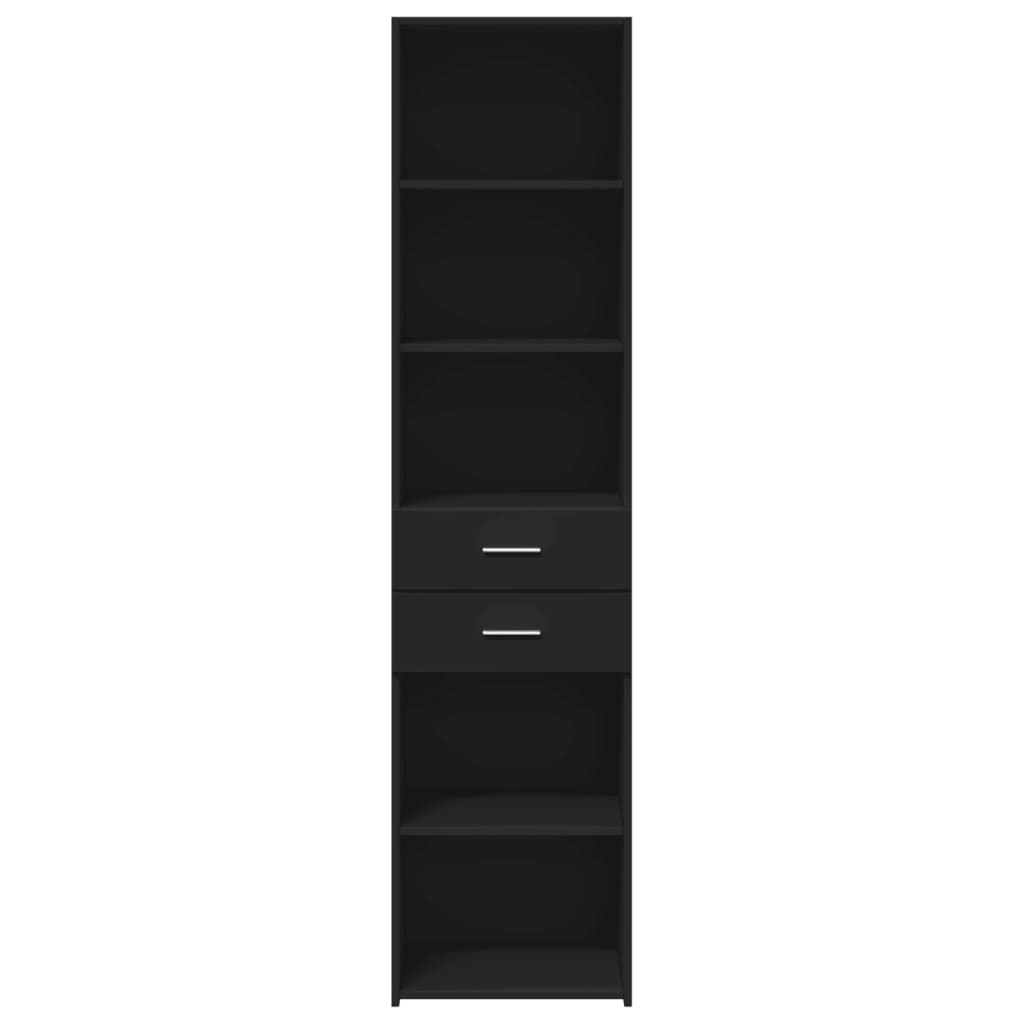 vidaXL Highboard Schwarz 45x42,5x185 cm Holzwerkstoff