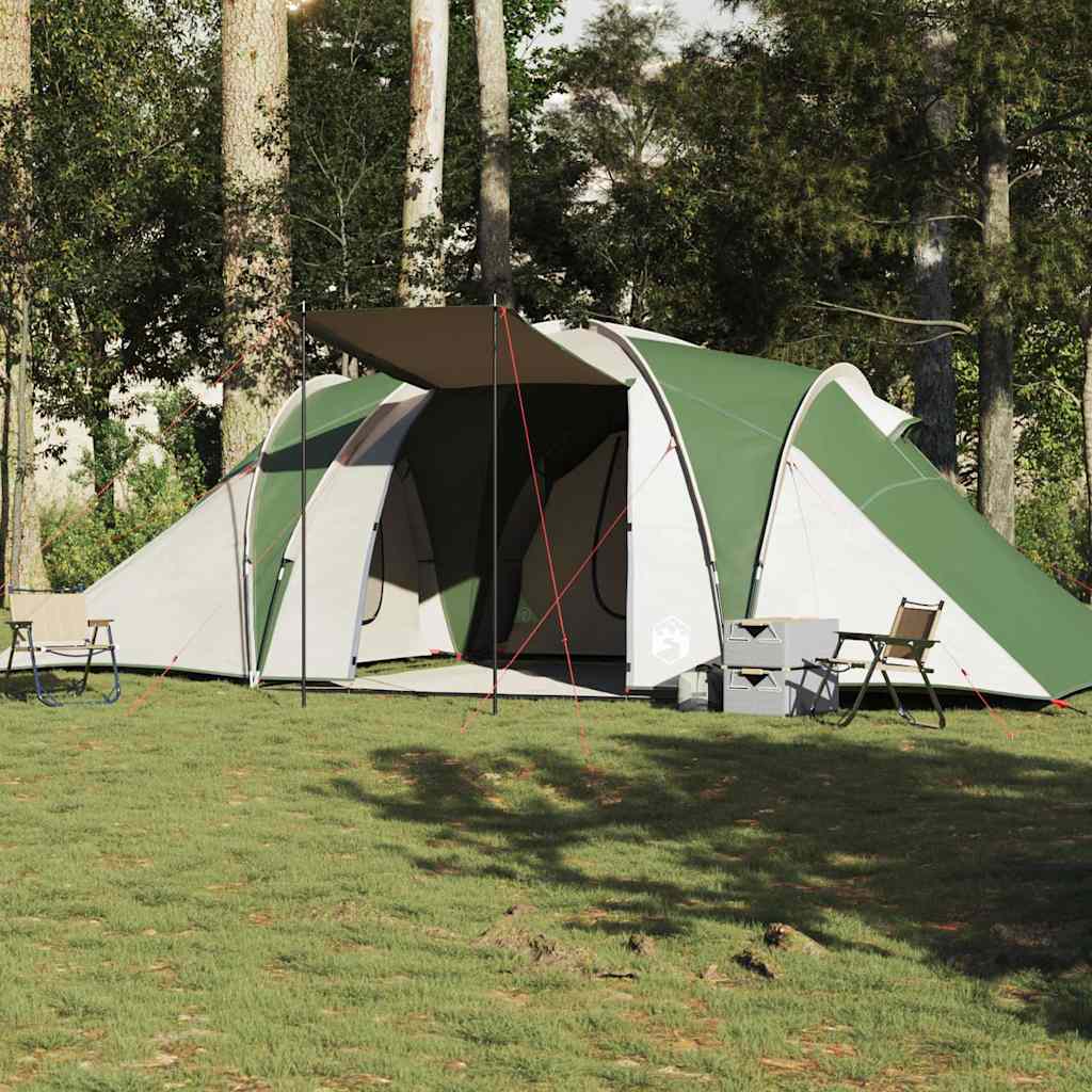 vidaXL Tente dôme familiale 6 personnes verte imperméable