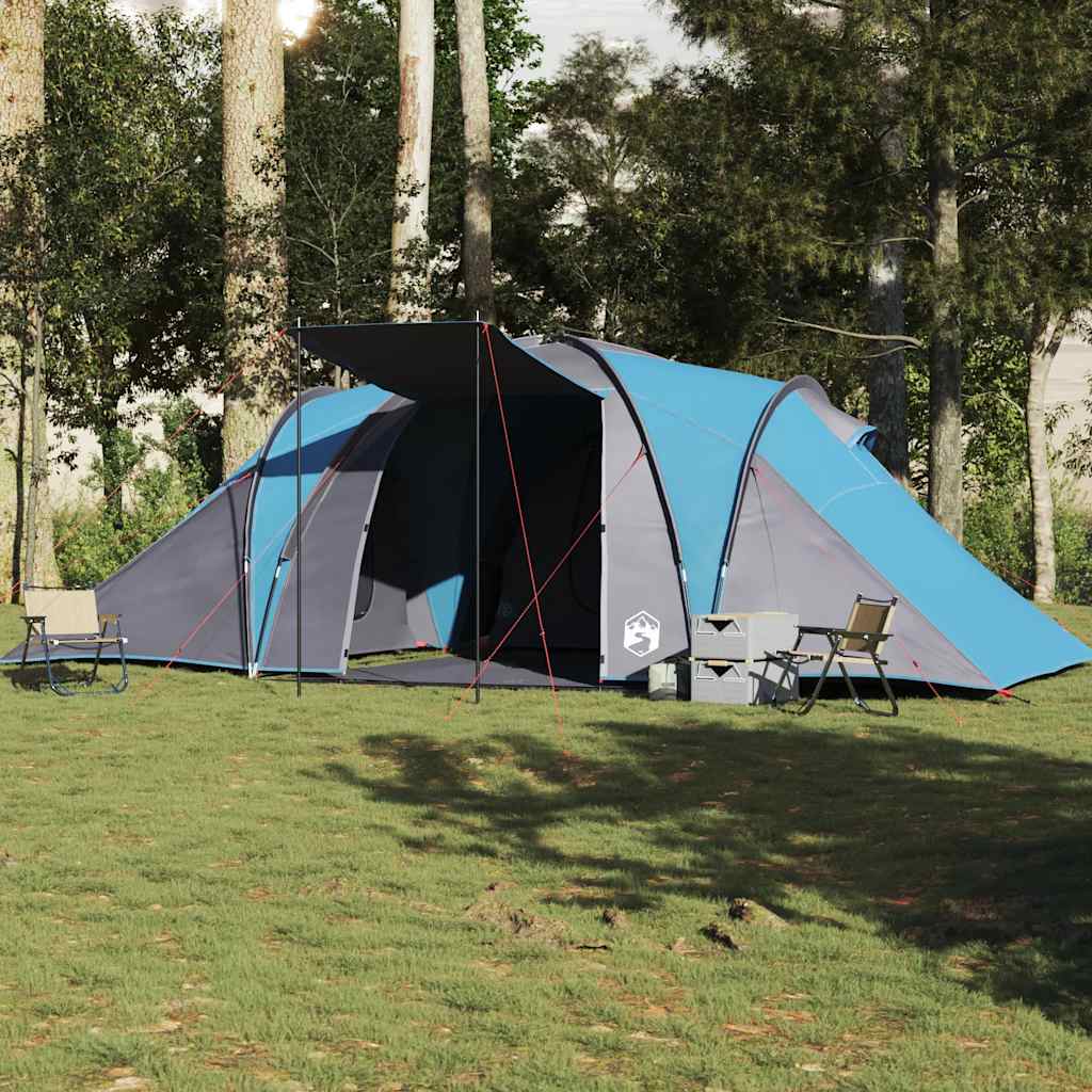 vidaXL Tente dôme familiale 6 personnes Bleu Imperméable