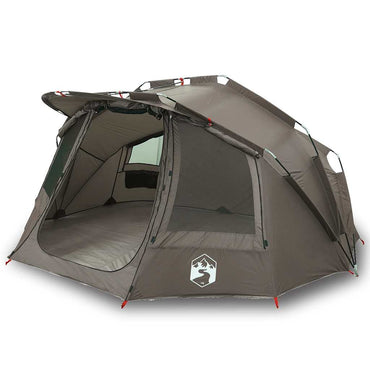 vidaXL Abri de pêche 5 personnes Gris Étanche