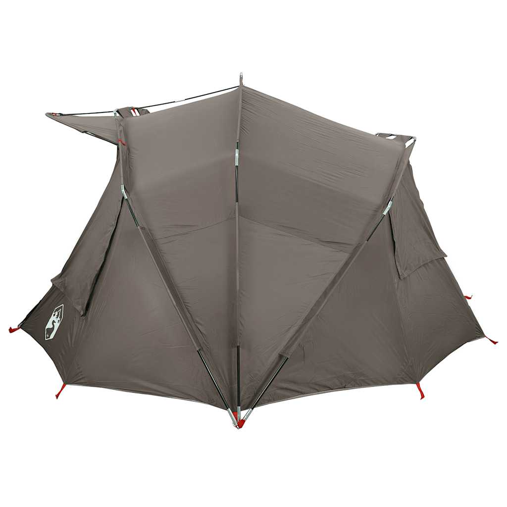 vidaXL Angelzelt 5 Personen Grau Wasserdicht