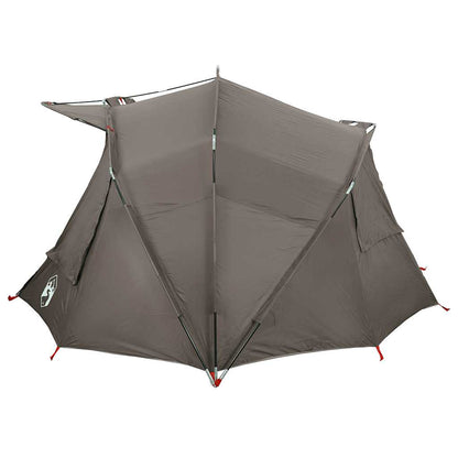 vidaXL Angelzelt 5 Personen Grau Wasserdicht