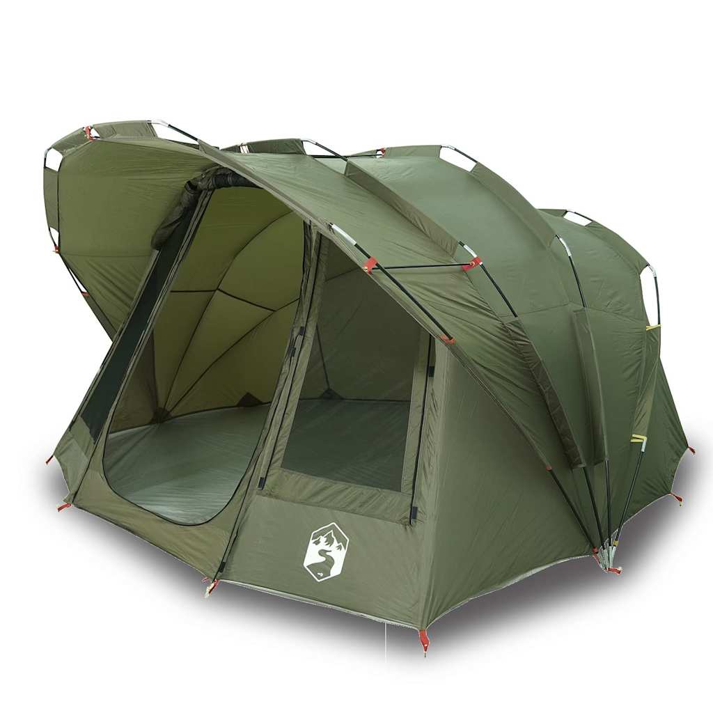 vidaXL Tente de pêche 5 personnes vert olive imperméable