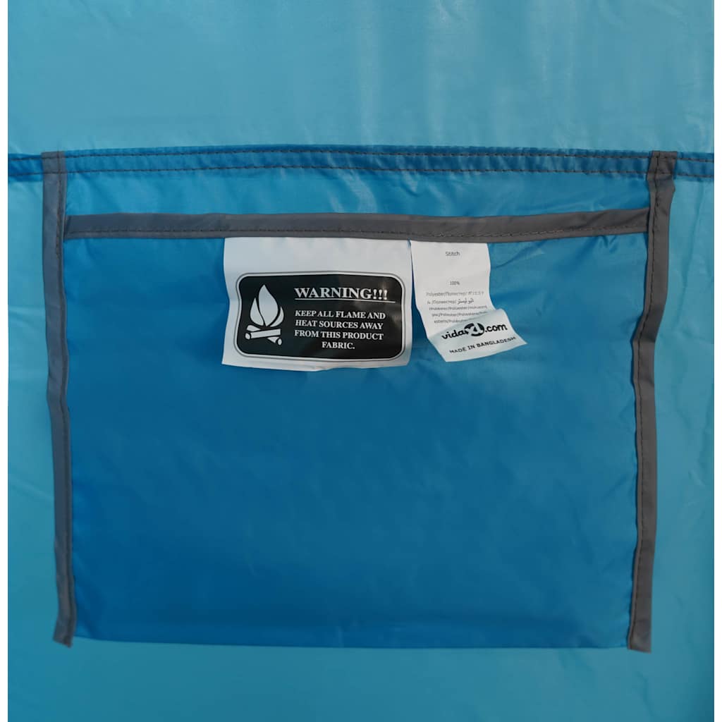 vidaXL Duschzelt Blau Wasserfest
