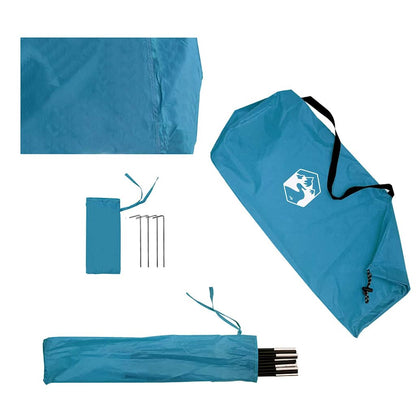 vidaXL Duschzelt Blau Wasserfest