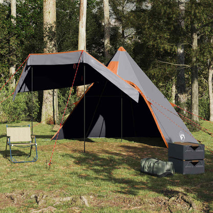 vidaXL Tipi-Campingzelt 5 Personen Grau Wasserdicht