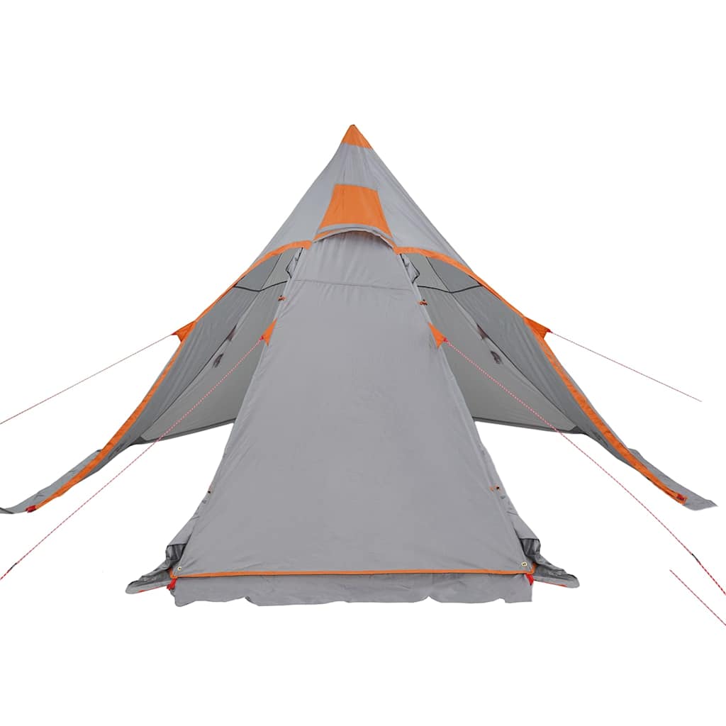 vidaXL Tipi-Campingzelt 5 Personen Grau Wasserdicht