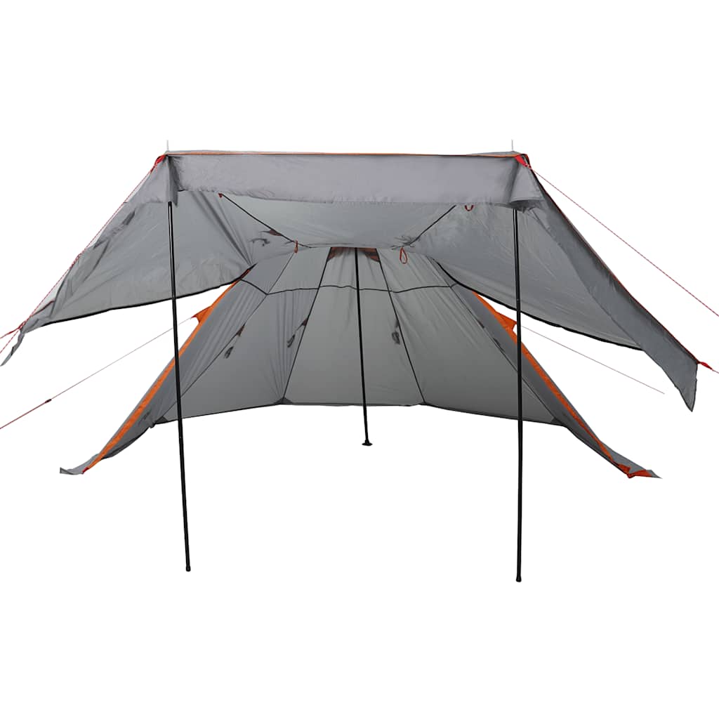 vidaXL Tipi-Campingzelt 5 Personen Grau Wasserdicht