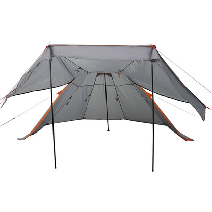 vidaXL Tipi-Campingzelt 5 Personen Grau Wasserdicht