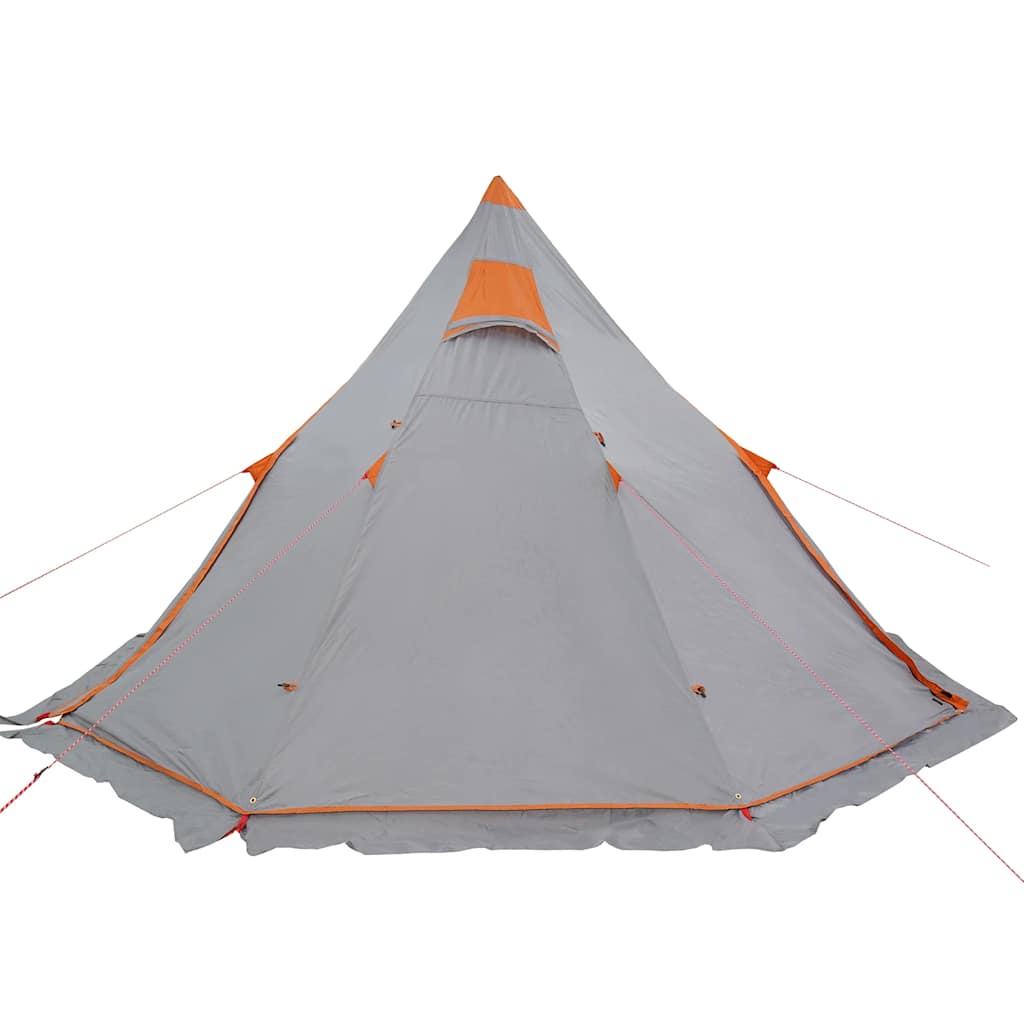 vidaXL Tipi-Campingzelt 5 Personen Grau Wasserdicht