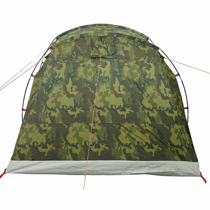 vidaXL Tunnel-Familienzelt 6 Personen Camouflage Wasserdicht