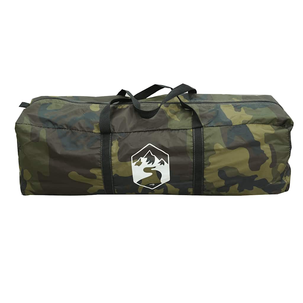 vidaXL Tunnel-Familienzelt 6 Personen Camouflage Wasserdicht