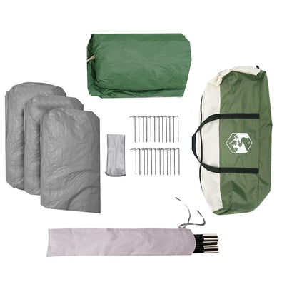 vidaXL Tente dôme familiale 8 personnes Vert Imperméable