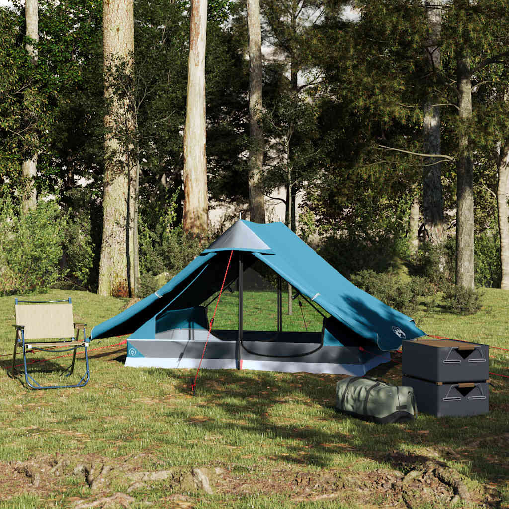 vidaXL Campingzelt 2 Personen Blau Wasserdicht
