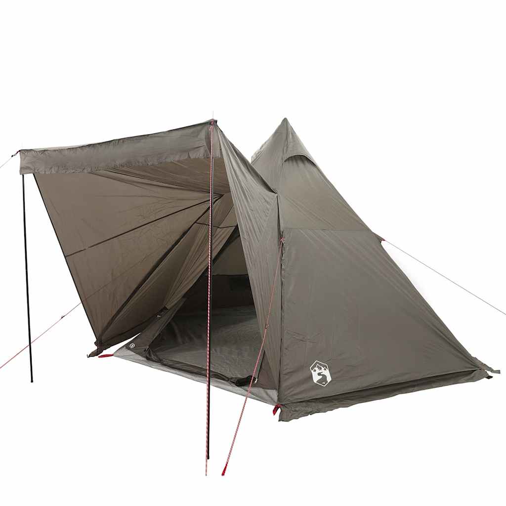 vidaXL Tente Tipi Familiale 6 Personnes Marron Imperméable