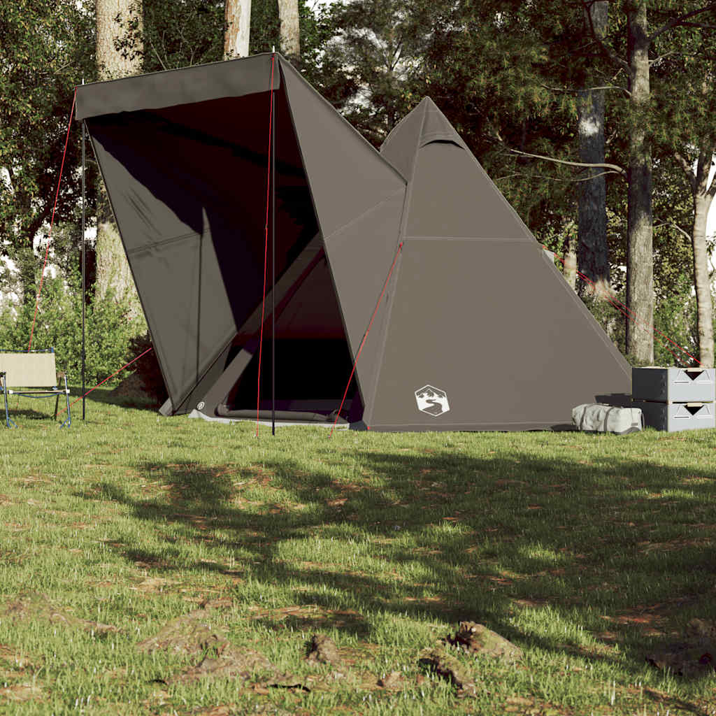 vidaXL Tente Tipi Familiale 6 Personnes Marron Imperméable