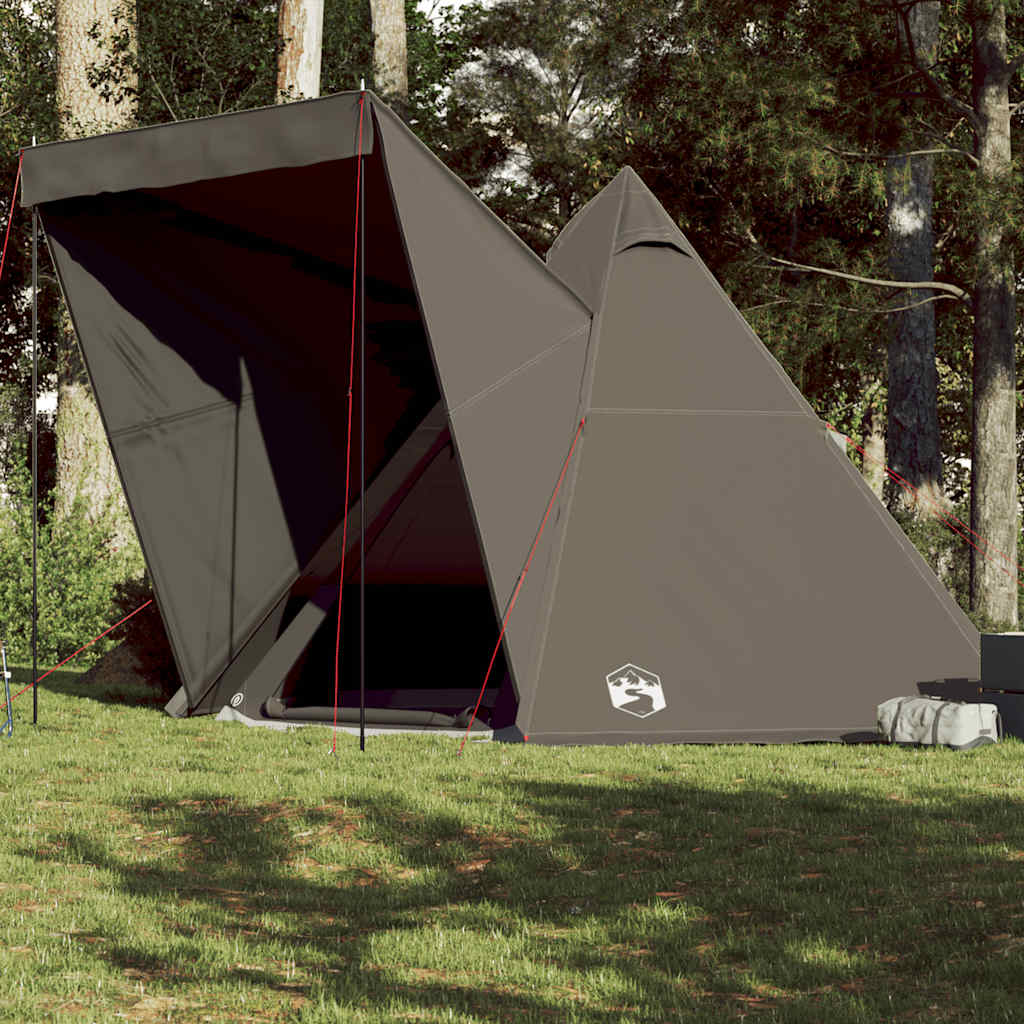 vidaXL Tente Tipi Familiale 6 Personnes Marron Imperméable